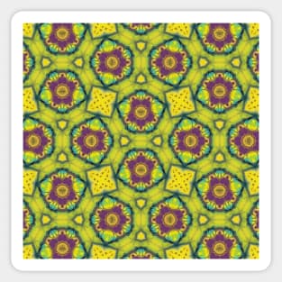 Purple Flower Shape and Cracker Looking Pattern - WelshDesignsTP004 Sticker